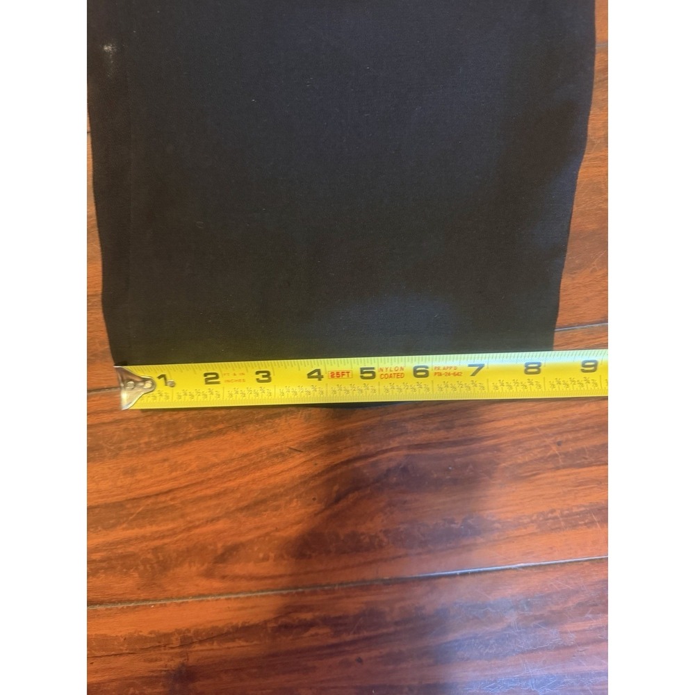 Eileen Fisher Petite Large 100% Silk Black Wide Leg Crop Pants With Front Zipper - Picture 7 of 9